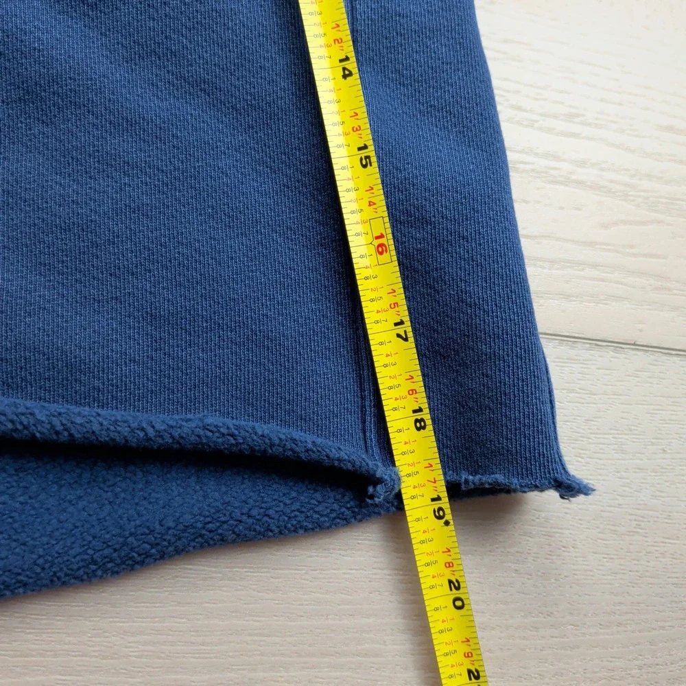 Les Tien Heavyweight Yacht Shorts Mens XL Blue Structured Fleece Made in USA